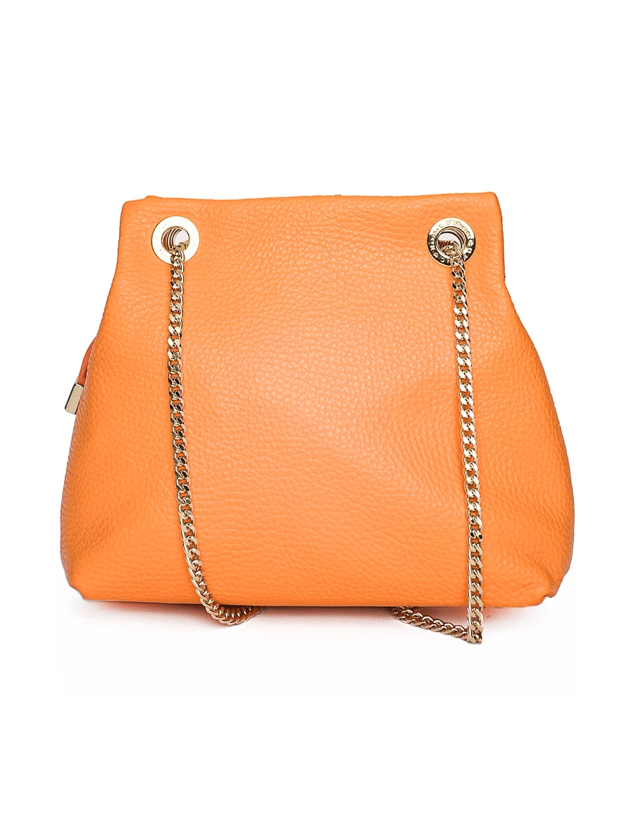 Сумка-кроссбоди оранжевая с брендированным патчем